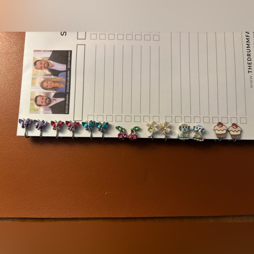 Girls clip on earrings